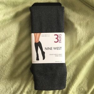 NWT Solid Fleece Lined Knee High
